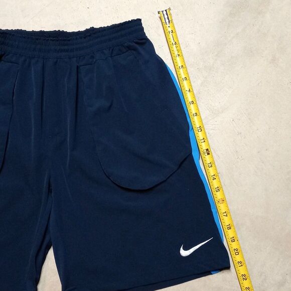 Vintage Nike Court Y2K Blue Fit Dry Drawstring Tennis Shorts - Men's Size XL - Picture 7 of 9